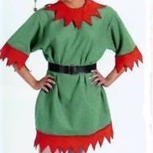 Halco Christmas Elf Tunic Dress w/ Hat  #1100 NWT NOS